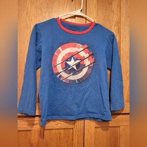Marvel Avengers Boys Captain America Long Sleeve. Boys 10